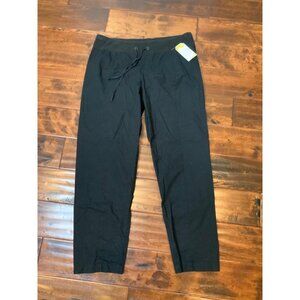 Eileen Fisher Black Straight Athletic Wind Breaker Pants, Size Medium